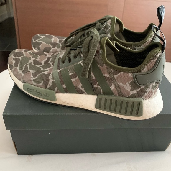 Adidas original NMD R1 Boost camo sneakers 8 - Picture 1 of 6